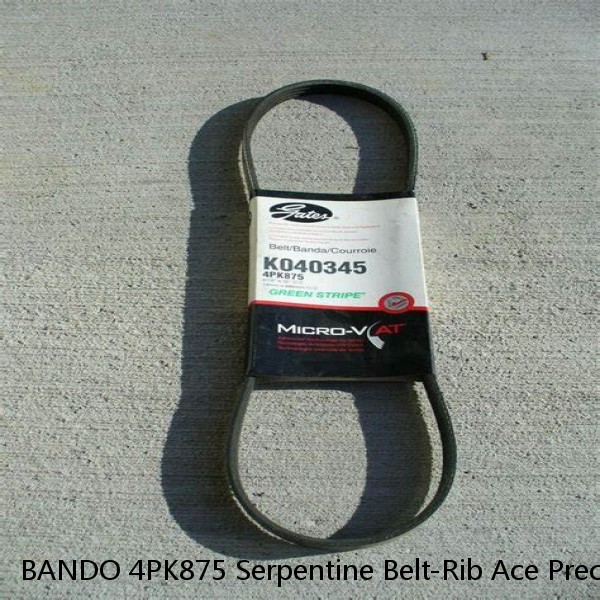 BANDO 4PK875 Serpentine Belt-Rib Ace Precision Engineered V-Ribbed Belt  #1 image