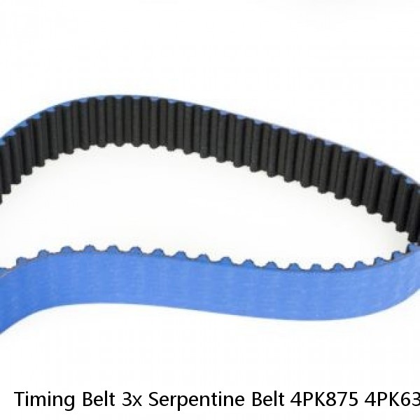 Timing Belt 3x Serpentine Belt 4PK875 4PK635 5PK940 for 86-87 Mazda 626 2.0L L4 #1 image